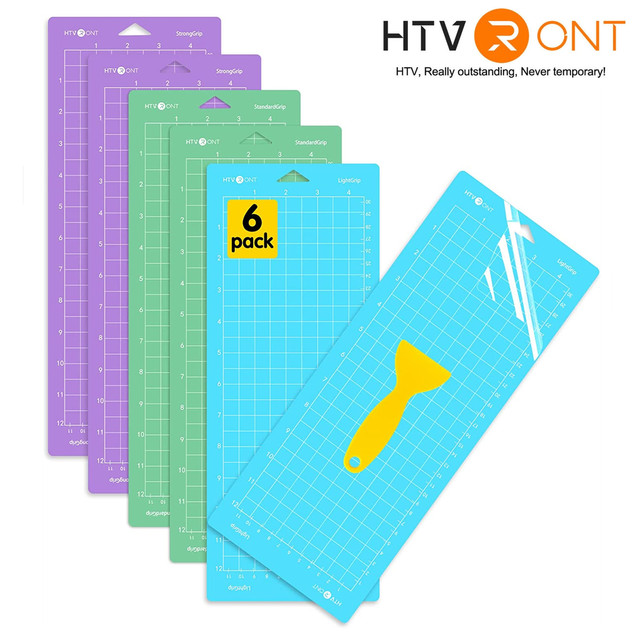 HTVRONT 6pcs 4.5x12inch/11.5x30cm PVC Cutting Mat Base Adhesive Plate Pad  For Cricut Joy